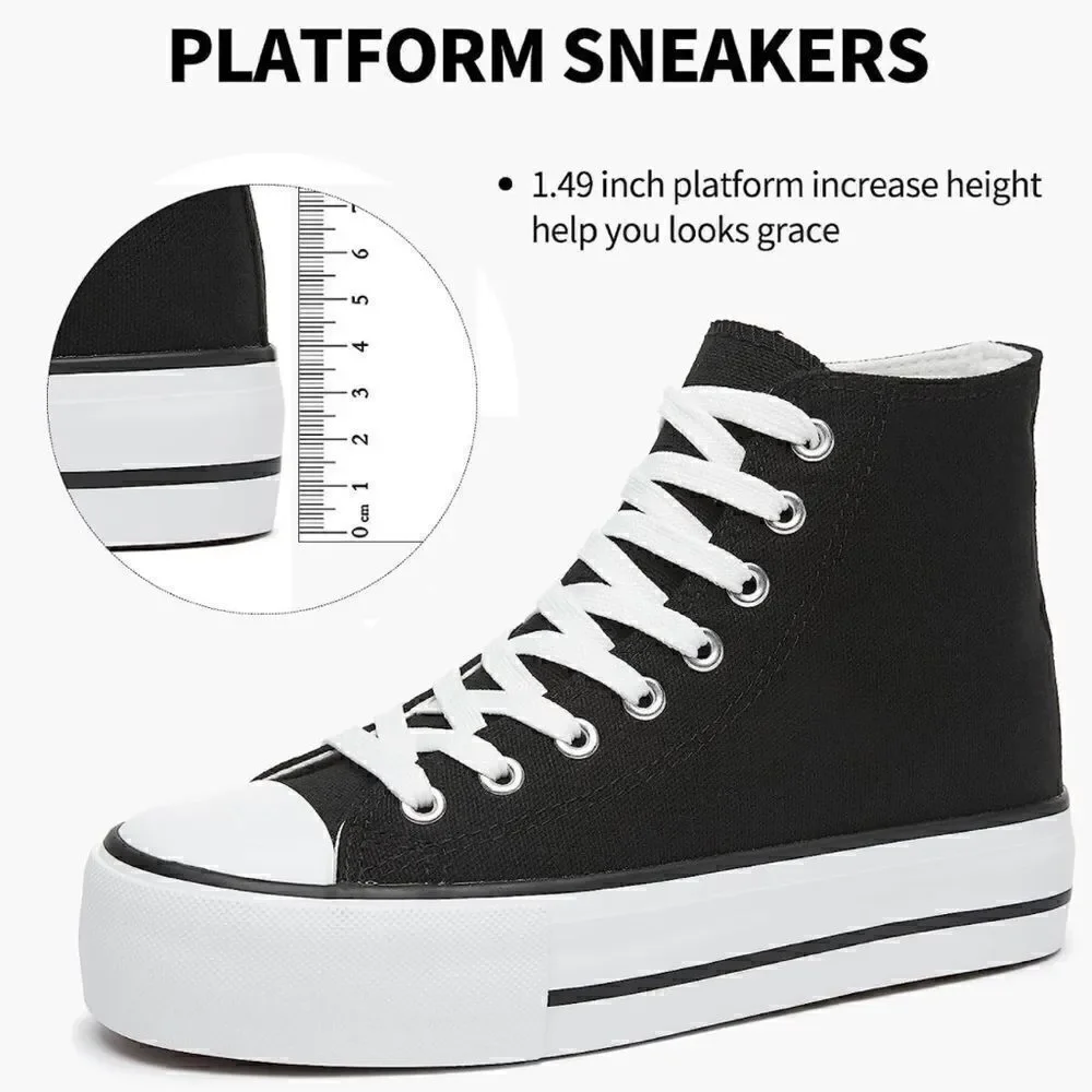 Platform Canvas High Top Sneakers